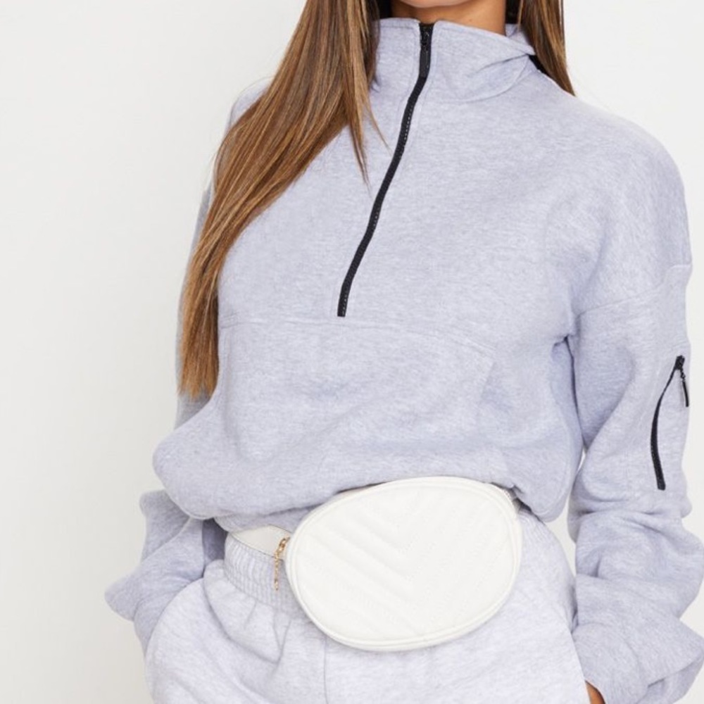 cropped quarter zip jacket